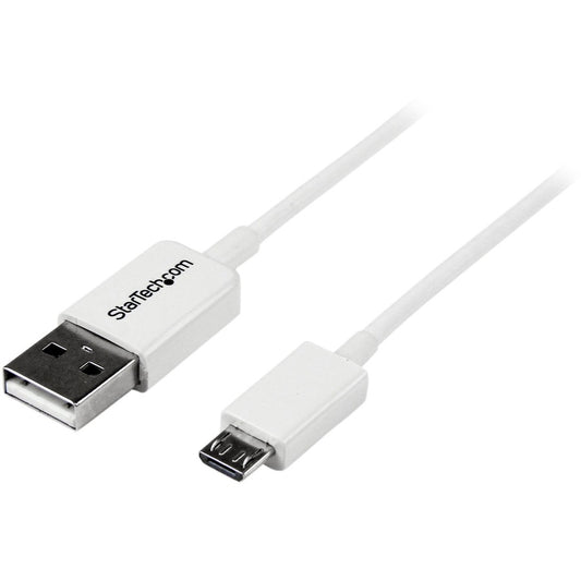 6FT MICRO USB CABLE 2M WHITE   