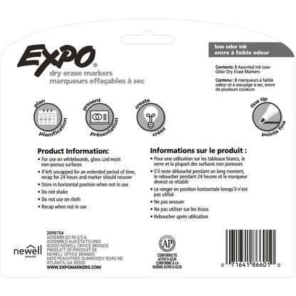 Expo Low-Odor Dry-erase Fine Tip Markers