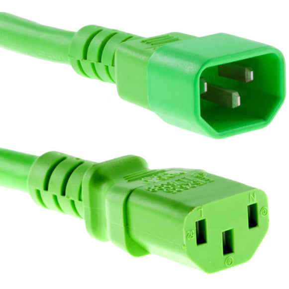 Unirise 1ft Power Cord C13-C14 Green