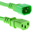 Unirise 1ft Power Cord C13-C14 Green