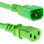 Unirise 2ft Power Cord C13-C14 Green