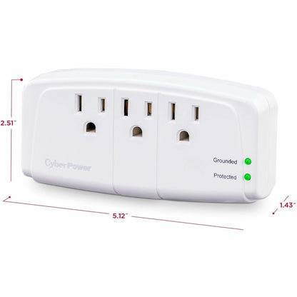 CyberPower CSB300W Essential 3 - Outlet Surge with 900 J