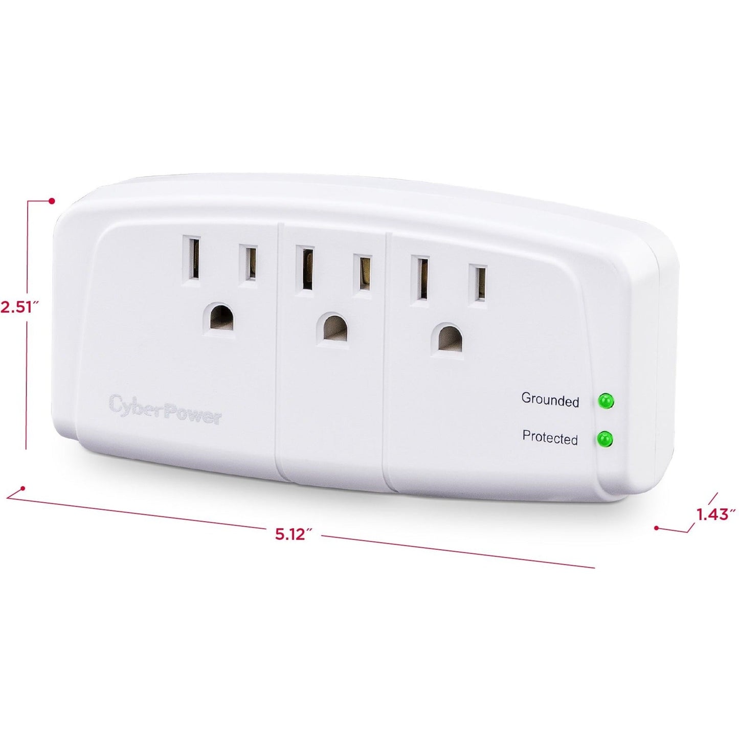 CyberPower CSB300W Essential 3 - Outlet Surge with 900 J