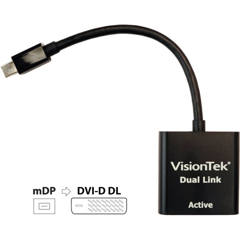 VisionTek Mini DisplayPort to DVI-D Dual Link Adapter (M/F)