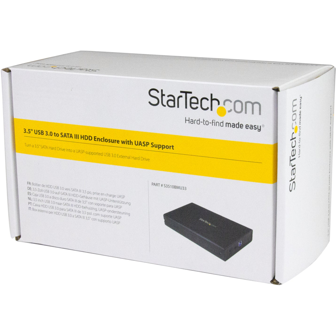 StarTech.com 3.5in Black USB 3.0 External SATA III Hard Drive Enclosure with UASP for SATA 6 Gbps &acirc;&euro;" Portable External HDD