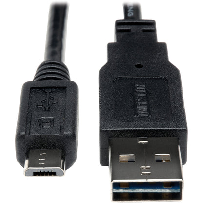 Tripp Lite Universal Reversible USB 2.0 Cable (Reversible A to 5Pin Micro B M/M) 3 ft. (0.91 m)