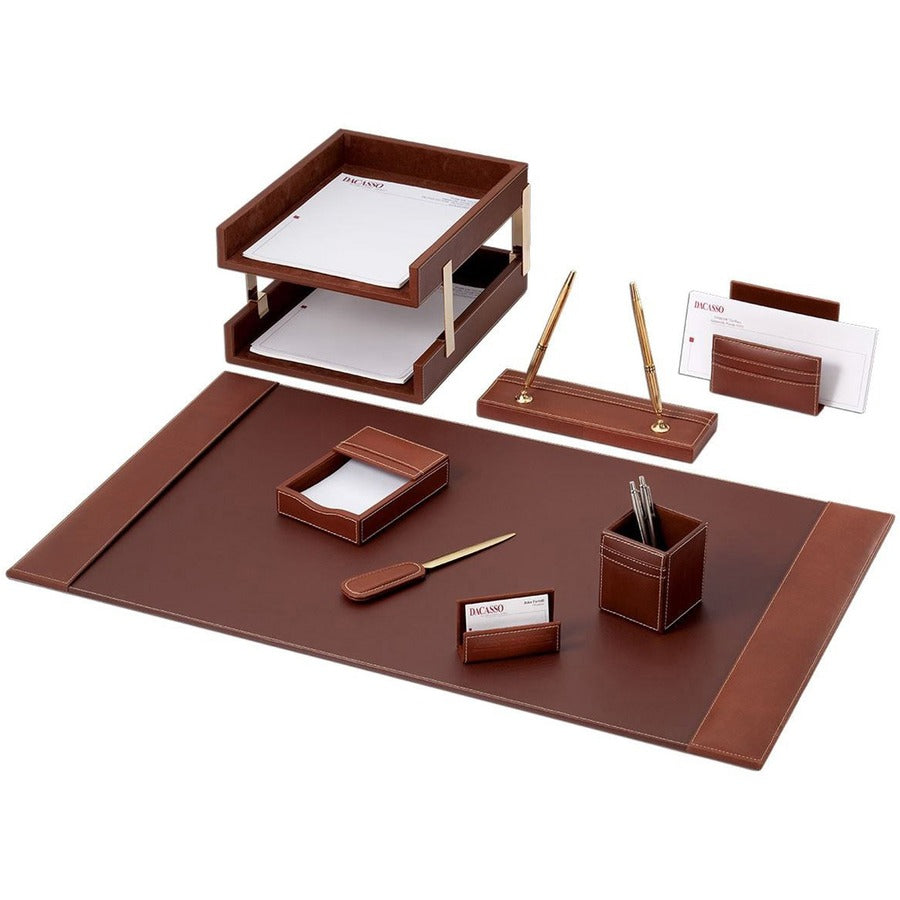 Dacasso Rustic Leather Desk Set