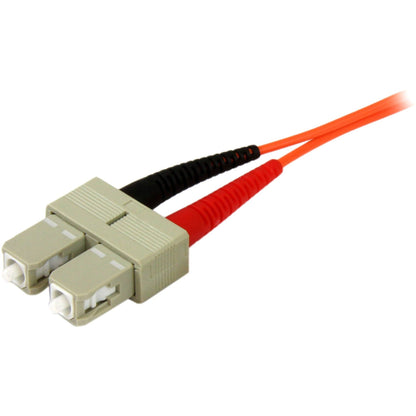 StarTech.com 2m Fiber Optic Cable - Multimode Duplex 50/125 - OFNP Plenum - SC/SC - OM2 - SC to SC Fiber Patch Cable