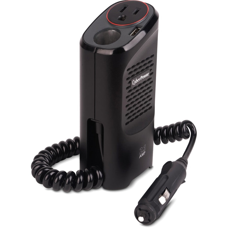 CyberPower CPS150CHURC1 Mobile Power Inverter 150W with 2.1A USB Charger and Cup Design