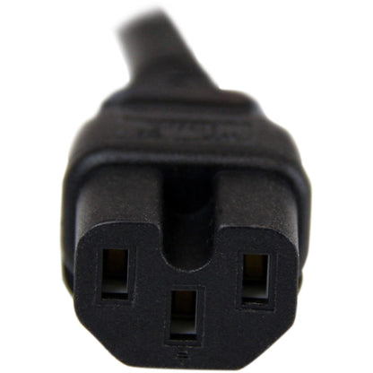 StarTech.com 4ft (1.2m) Heavy Duty Power Cord NEMA 5-15P to C15 15A 125V 14AWG Replacement AC Computer PC Power Supply Cable