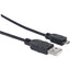 Manhattan Hi-Speed USB 2.0 A Male/Micro-B Male Device Cable 1.5' Black Retail Pkg