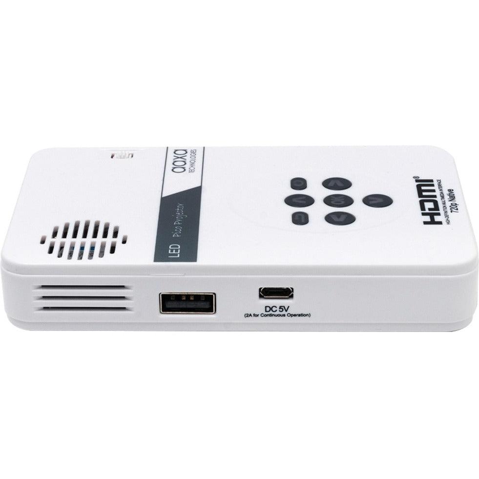AAXA LED Pico Projector with 80 Minute Battery Life mini-HDMI 15000 hour LED Life and Media Player
