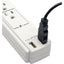Tripp Lite Protect It! 6-Outlet Surge Protector 6 ft. (1.83 m) Cord 990 Joules 2 x USB Charging ports (2.1A) Gray Housing