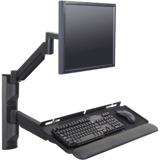 Innovative 8326 Wall Mount Track for CPU Keyboard Flat Panel Display - Black