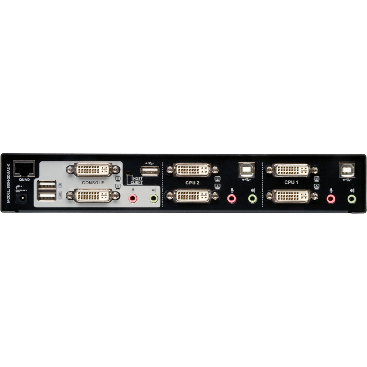 Tripp Lite 2-Port Dual Monitor DVI KVM Switch TAA GSA with Audio and USB 2.0 Hub Cables included