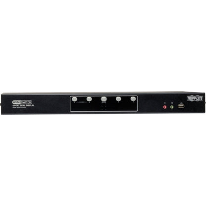 Tripp Lite 4-Port Dual Monitor DVI KVM Switch with Audio and USB 2.0 Hub Cables included