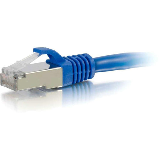 C2G-1ft Cat6a Snagless Shielded (STP) Network Patch Cable - Blue