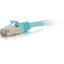 4FT CAT6A AQUA SNAGLESS STP    