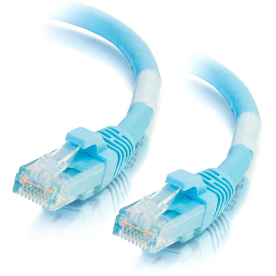 C2G 1ft Cat6a Snagless Unshielded (UTP) Network Patch Ethernet Cable-Aqua