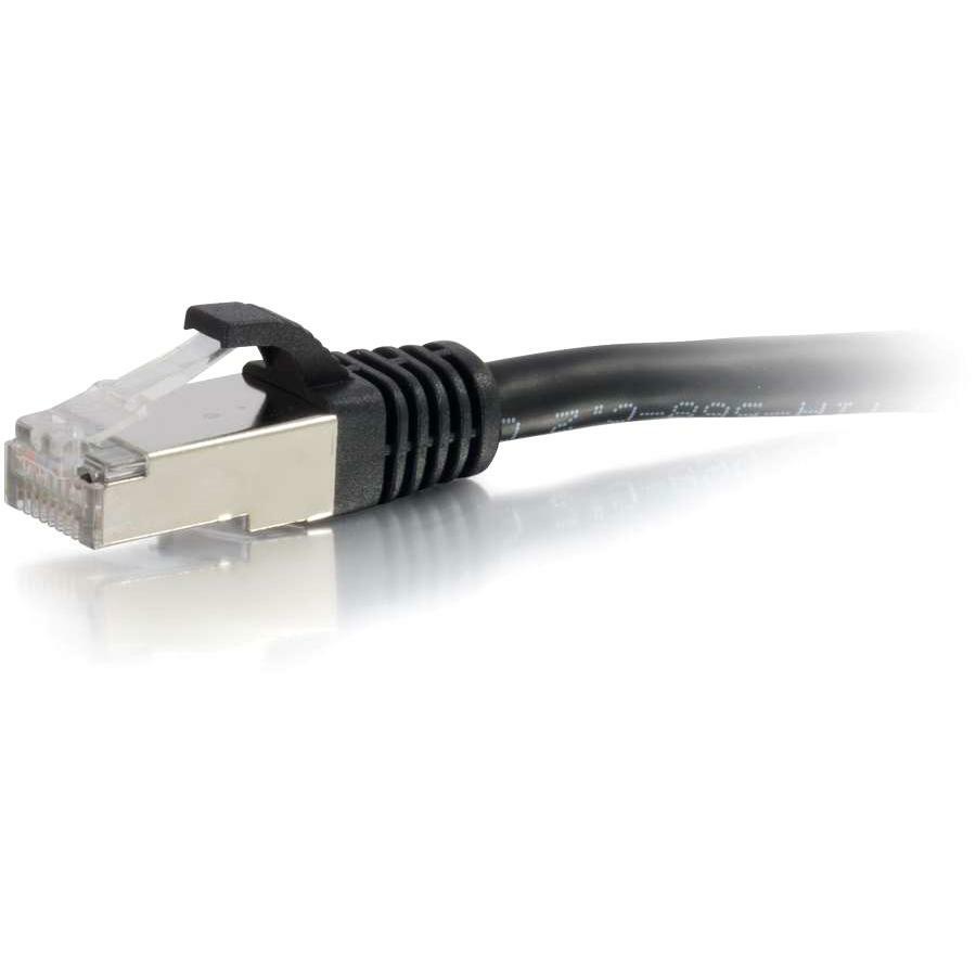 C2G-12ft Cat6 Snagless Shielded (STP) Network Patch Cable - Black