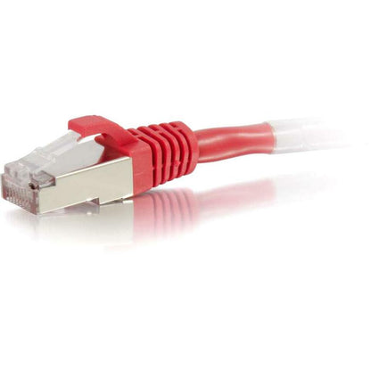 C2G-15ft Cat6 Snagless Shielded (STP) Network Patch Cable - Red