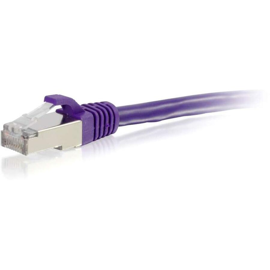 C2G-4ft Cat6 Snagless Shielded (STP) Network Patch Cable - Purple