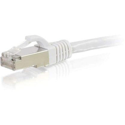 C2G-25ft Cat6 Snagless Shielded (STP) Network Patch Cable - White