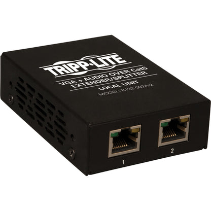 Tripp Lite 2-Port VGA over Cat5/6 Splitter/Extender Box-Style Transmitter for Video/Audio Up to 1000 ft. (305 m) TAA