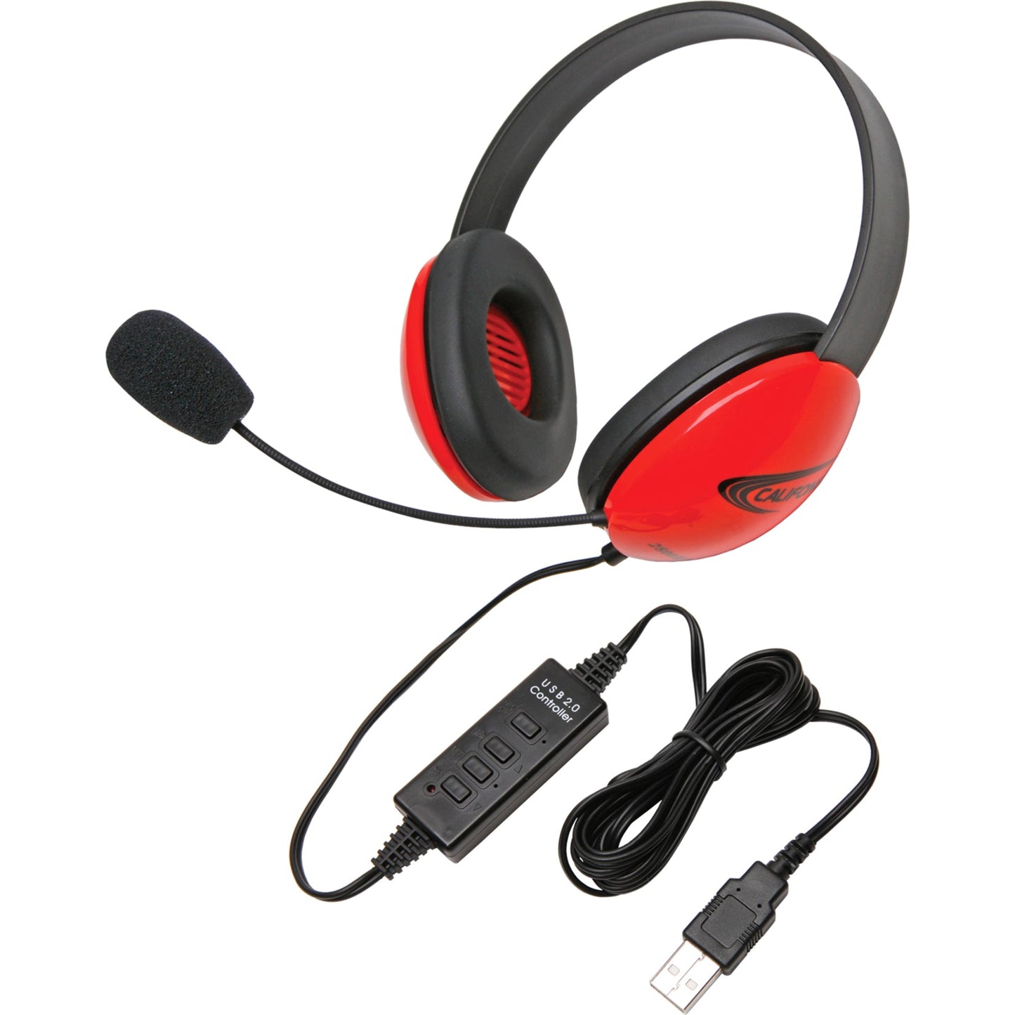 Califone USB Stereo Headphones Listening First Series Red