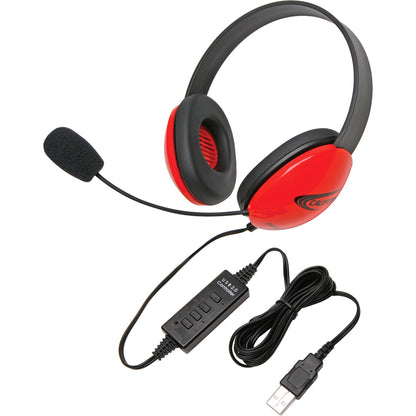 Califone USB Stereo Headphones Listening First Series Red