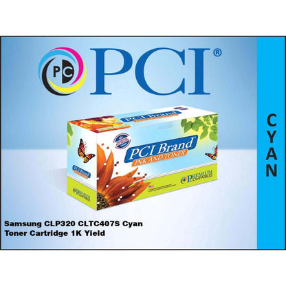 Premium Compatibles Laser Toner Cartridge - Alternative for Samsung CLT-C407S - Cyan - 1 / Each