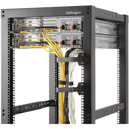 StarTech.com Multi-Directional Vertical Server Rack Cable Management D-Ring Hook 2.4x3.9in (6x10cm)