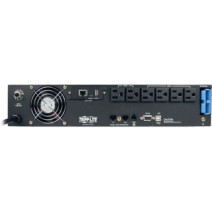 Tripp Lite UPS Smart Online 1500VA 1200W Rackmount 100V-120V USB DB9 Preinstalled WEBCARDLX 2URM