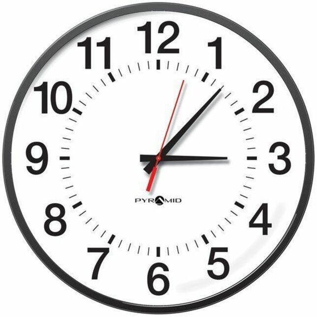 Pyramid TimeTrax Sync 17in Analog Clock - 12 Hour Face