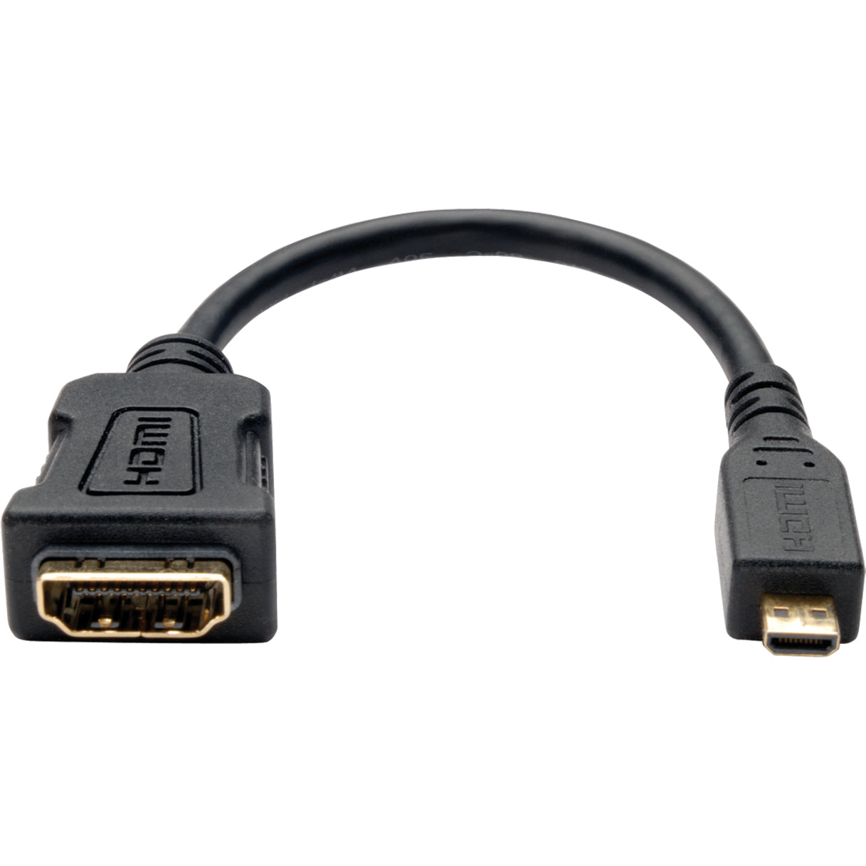 Tripp Lite Micro HDMI to HDMI Adapter for Ultrabook/Laptop/Desktop PC (Type D M/F) 6 in. (15.2 cm)