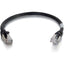 C2G 6in Cat6a Snagless Shielded (STP) Network Patch Cable - Black
