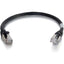 C2G 6in Cat6a Snagless Shielded (STP) Network Patch Cable - Black