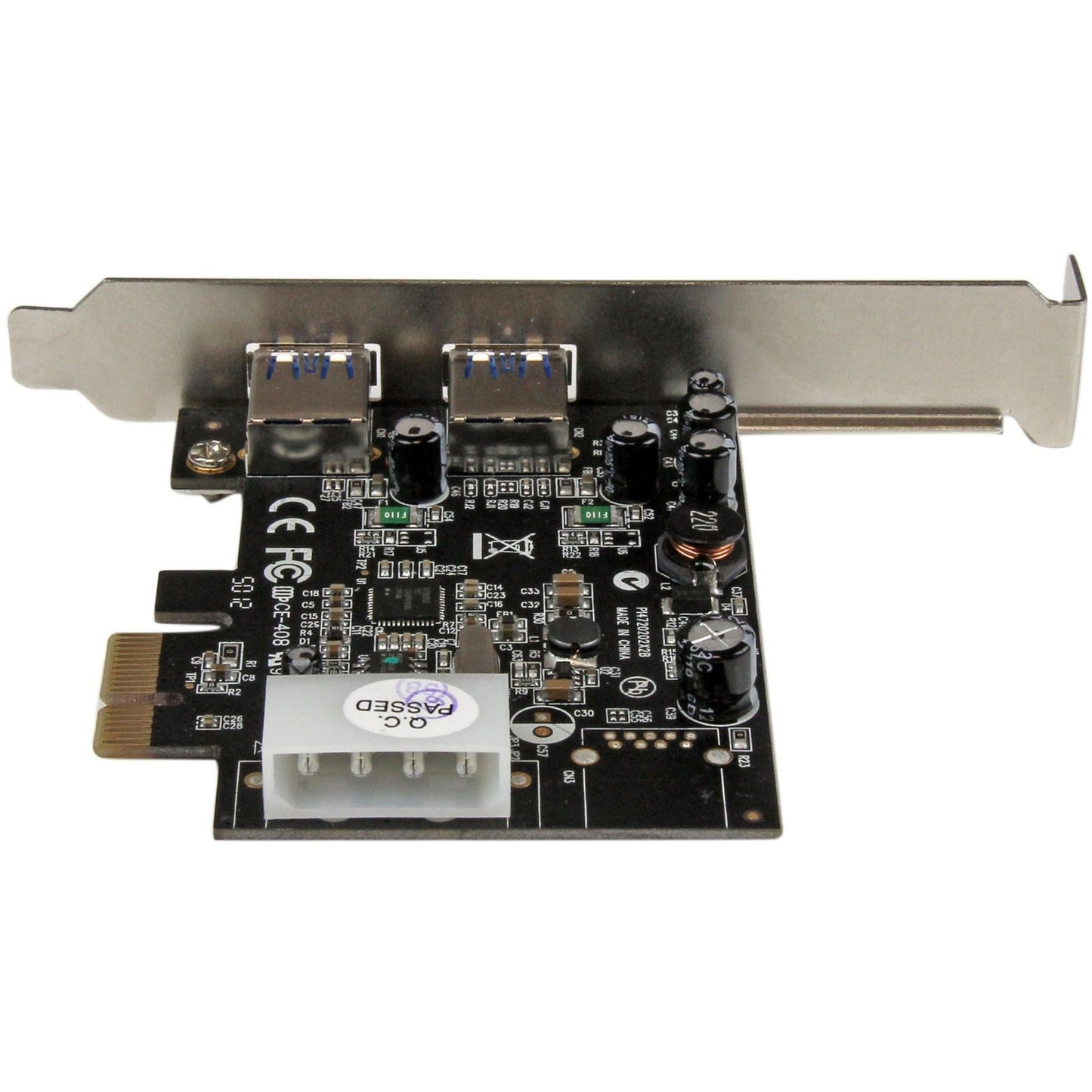 StarTech.com 2 Port PCI Express (PCIe) SuperSpeed USB 3.0 Card Adapter with UASP - 5Gbps - LP4 Power