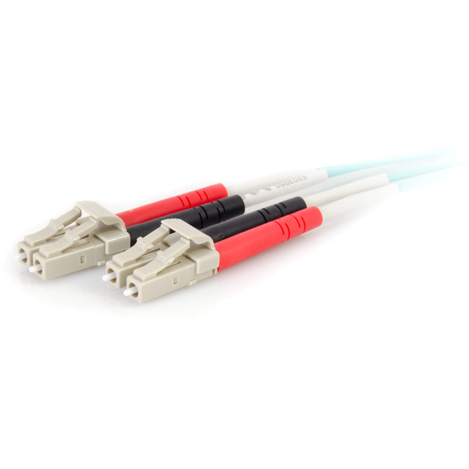 C2G 1m LC-LC 50/125 Duplex Multimode OM4 Fiber Cable - Aqua - 3ft