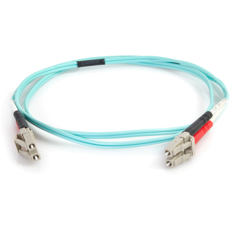 C2G 10m LC-LC 50/125 Duplex Multimode OM4 Fiber Cable - Aqua - 33ft