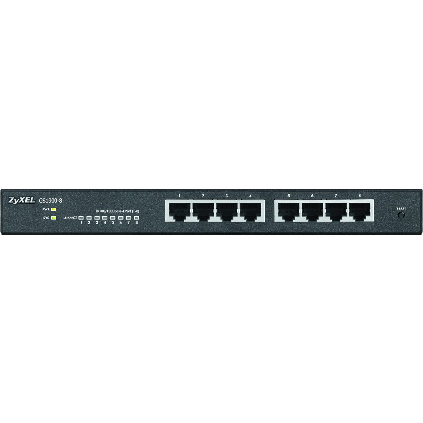 ZyXEL GS1900-8 Fanless 8 Port GbE L2 Web Managed Desktop Switch