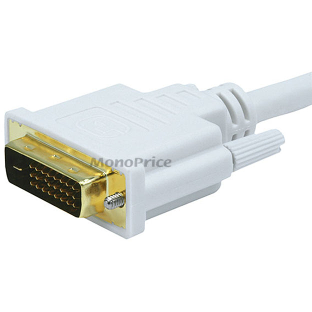 Monoprice 3ft 28AWG DisplayPort to DVI Cable - White