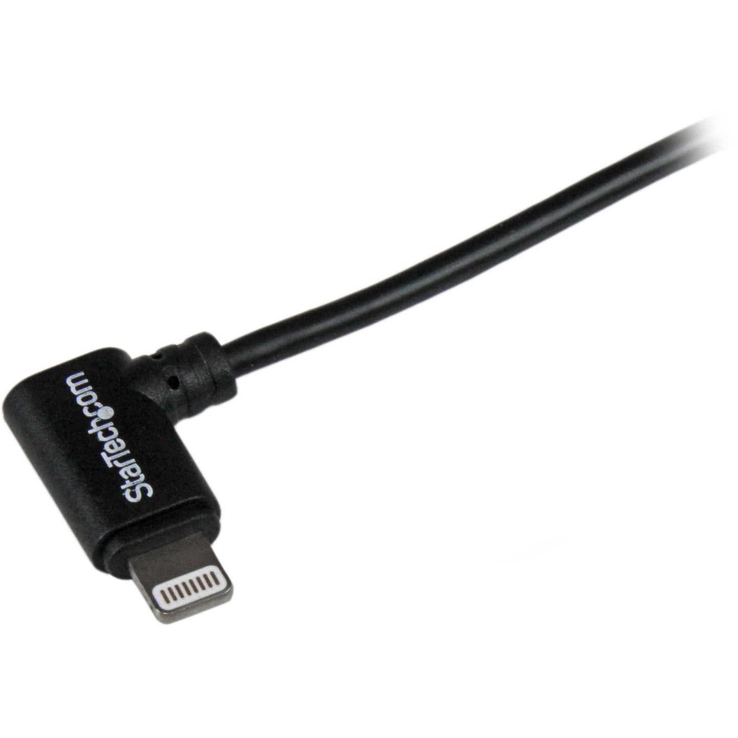 StarTech.com 2m (6ft) Angled Black Apple 8-pin Lightning Connector to USB Cable for iPhone / iPod / iPad