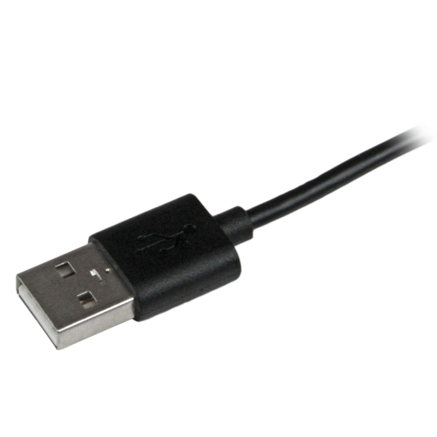 StarTech.com 2m (6ft) Angled Black Apple 8-pin Lightning Connector to USB Cable for iPhone / iPod / iPad