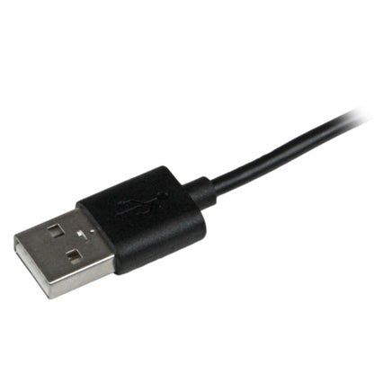 StarTech.com 2m (6ft) Angled Black Apple 8-pin Lightning Connector to USB Cable for iPhone / iPod / iPad