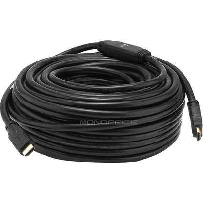 Monoprice 131ft 24AWG CL2 Standard HDMI Cable with Built-in Equalizer - Black