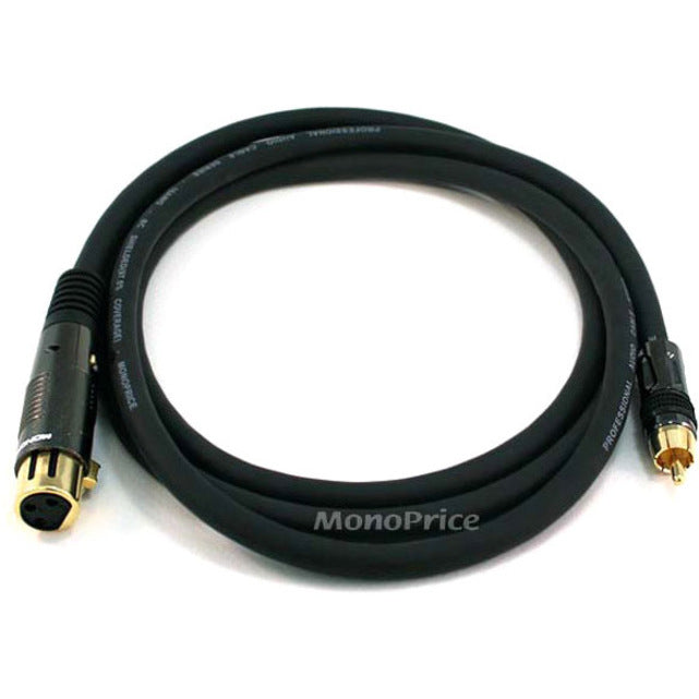 Monoprice 6ft Premier Series XLR Female to RCA Male 16AWG Cable (Gold Plated)