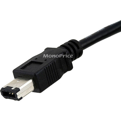 Monoprice IEEE-1394 FireWire iLink DV Cable 6P-6P M/M - 15ft (Black)