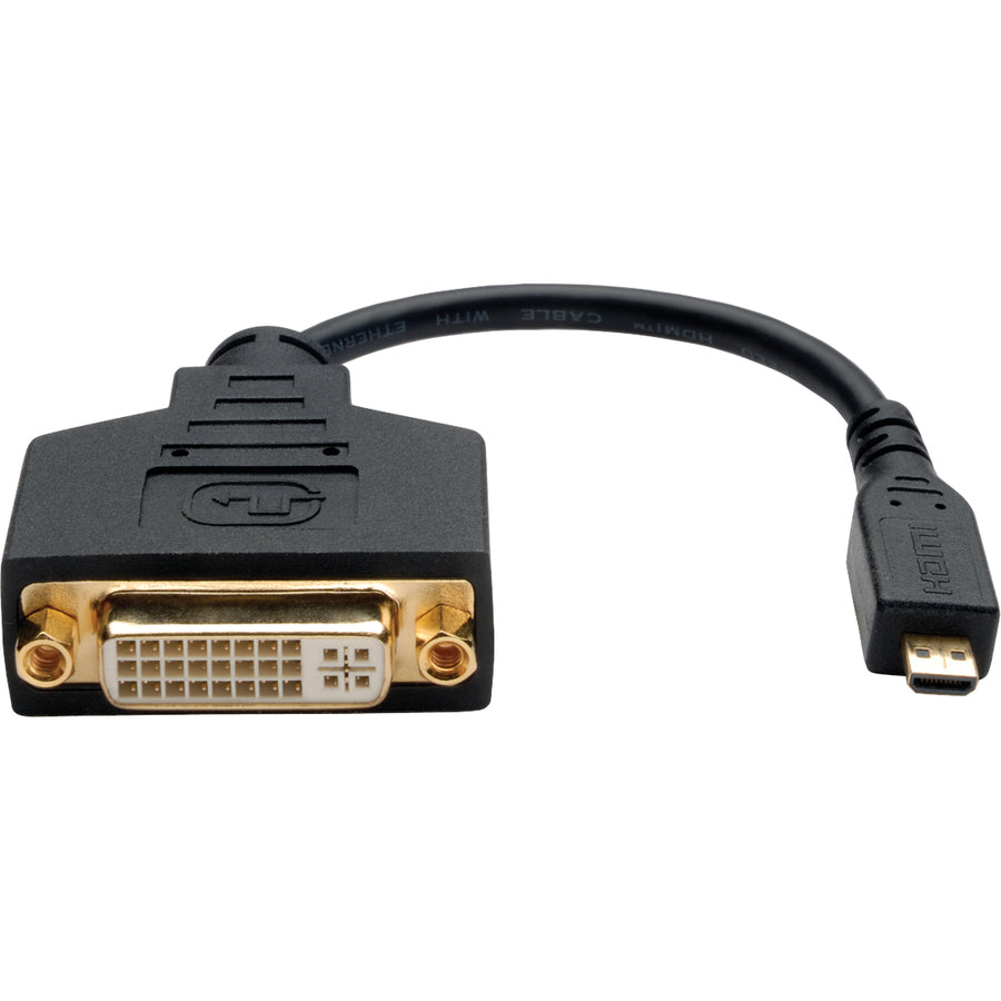 Tripp Lite 6in Micro HDMI to DVI-D Adapter Converter HDMI Male Type D to DVI-D Female 6"