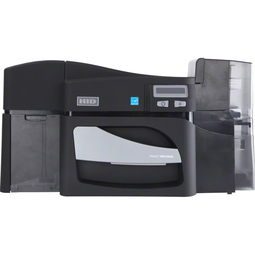 Fargo DTC4500E Desktop Dye Sublimation/Thermal Transfer Printer - Color - Card Print - Ethernet - USB - Black Gray